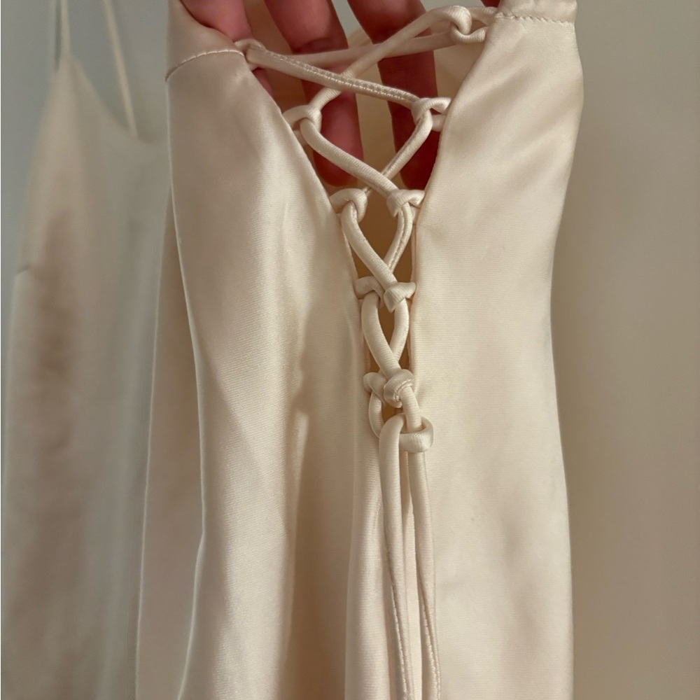 NEW NWT Zara Cream Slip Dress - Picture 6 of 7